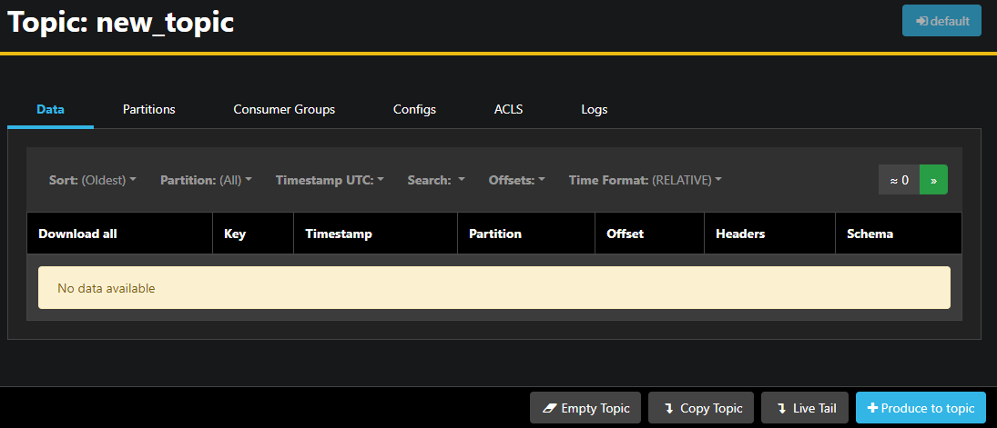 AKHQ - Detailed topic view