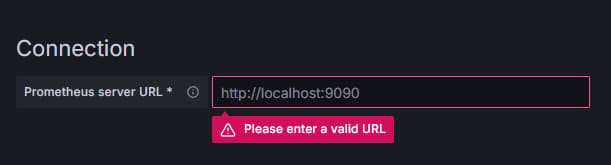 Grafana - Input Prometheus Address