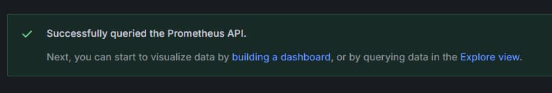 Grafana - Prometheus Test Successful