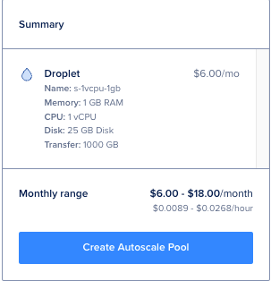 Create autoscale pool