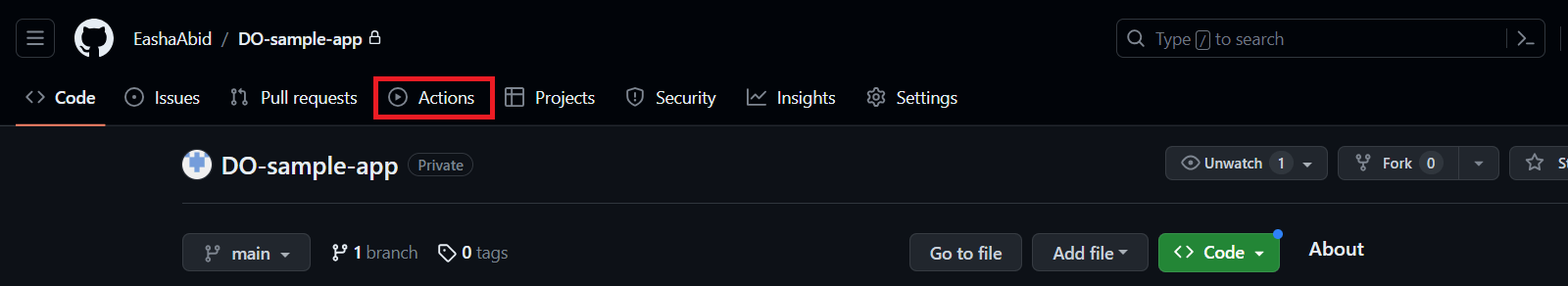 New github project