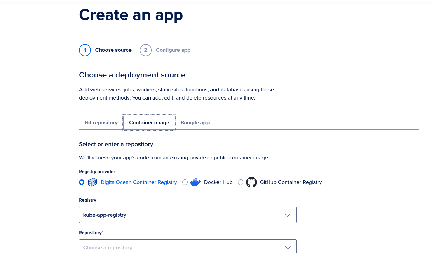 Create an app page on cloud UI