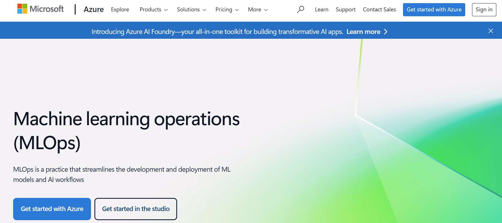 Microsoft Azure MLOps image