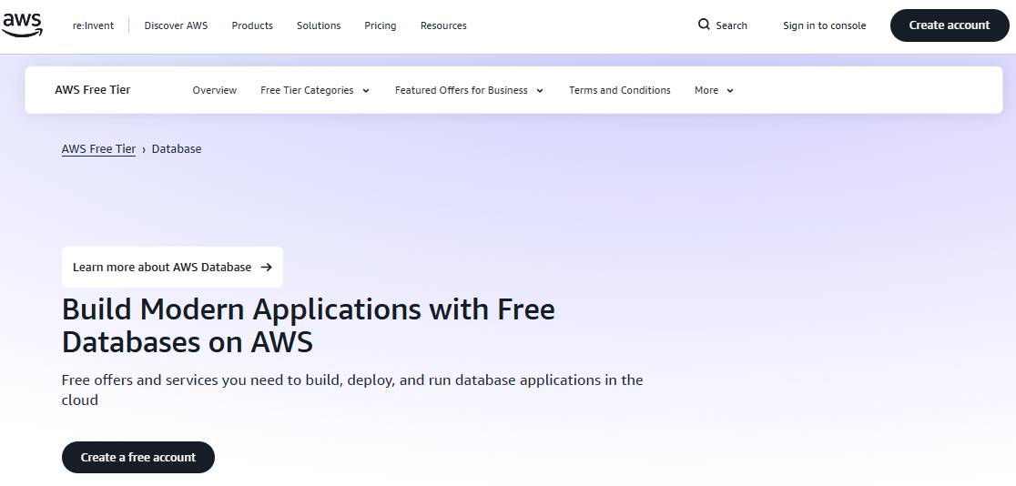 AWS databases image