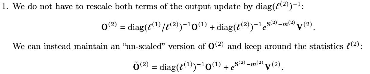 flashattention 2 online softmax modifications
