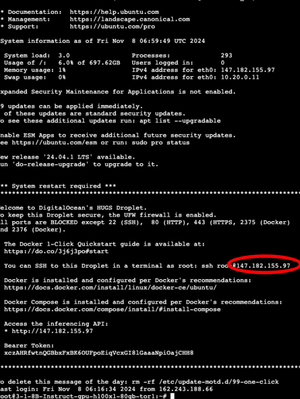 gpu droplet address