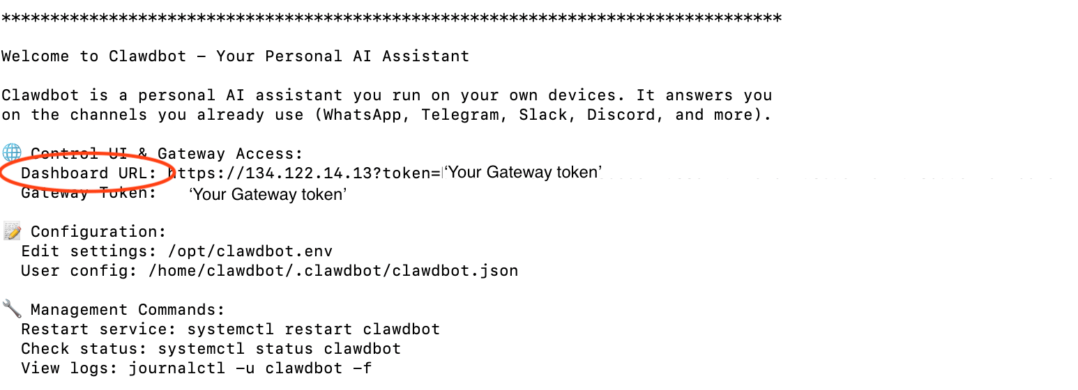 Dashboard URL