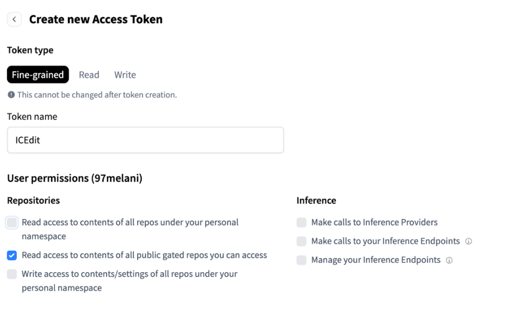 HF token