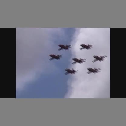 blurry planes in sky