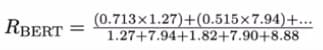 Recall Calculation of BERTScore with Importance weights