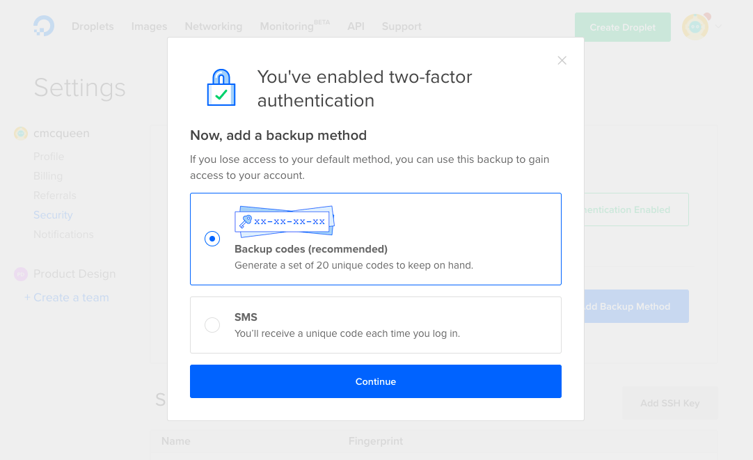 Add backup methods