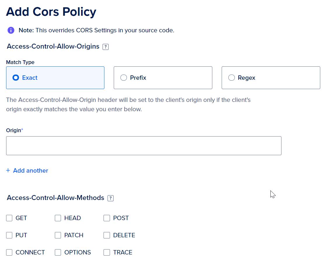 Cors policy image