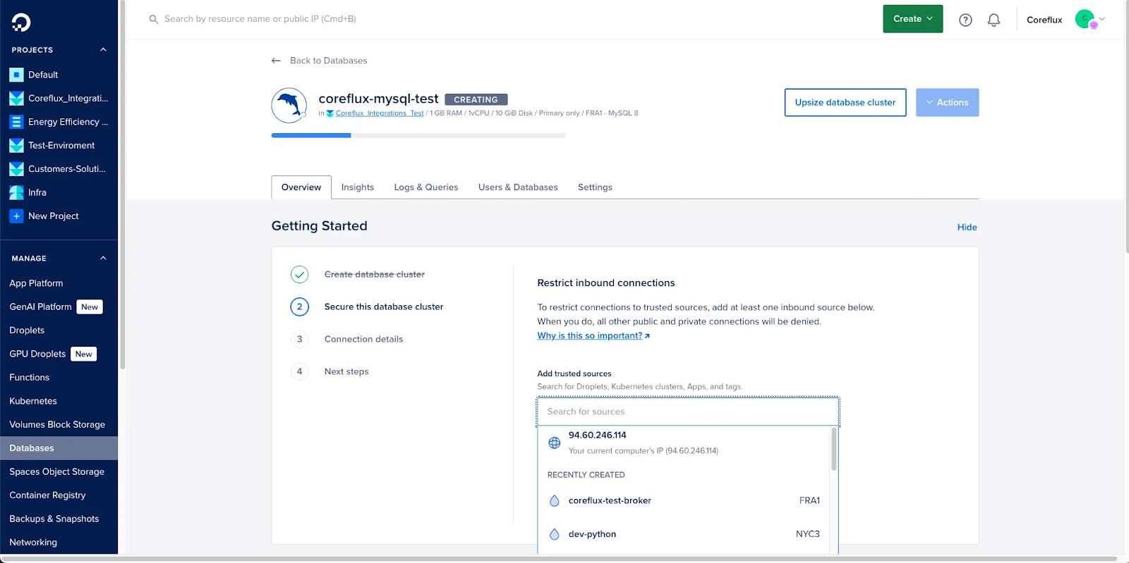 MySQL inbound access and VPC rules