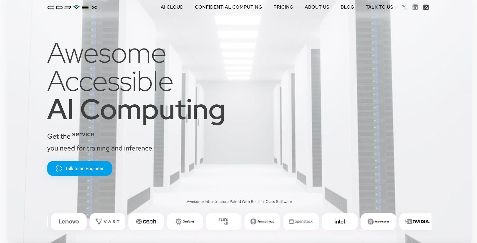 Corvex.ai website