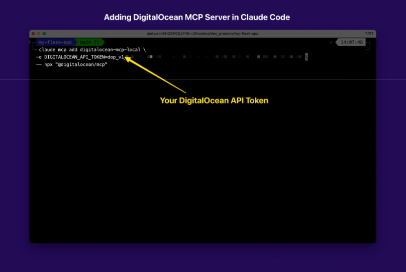 Adding DigitalOcean MCP Server in Claude Code