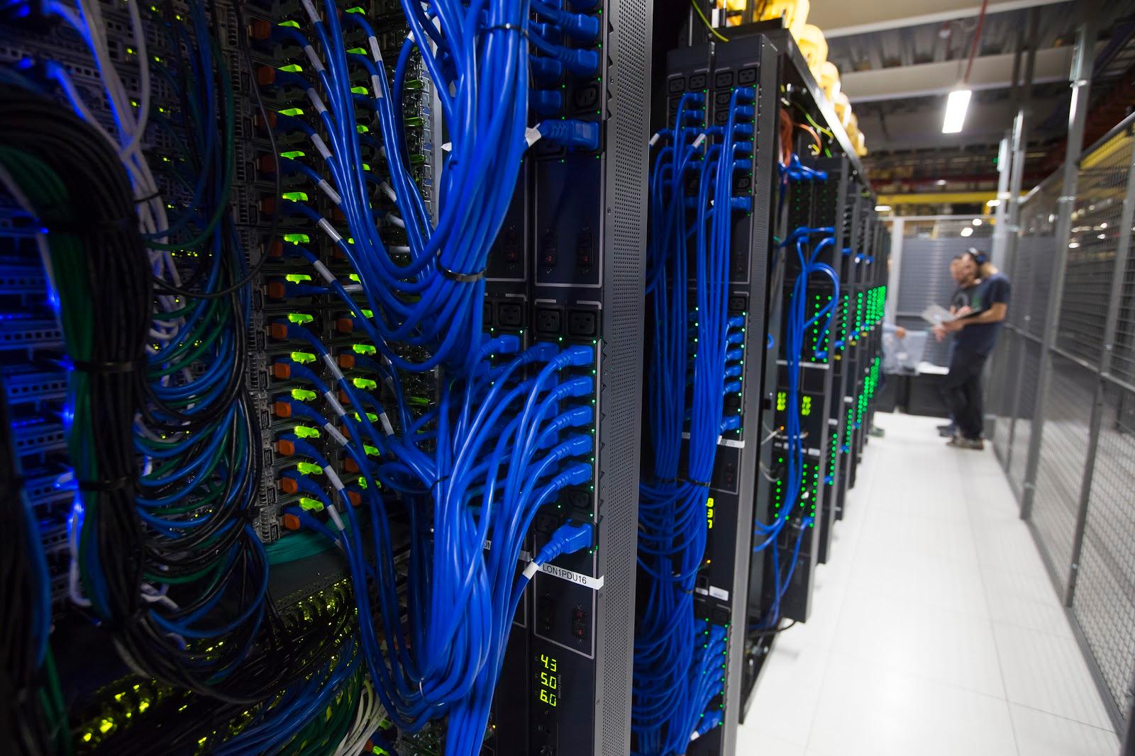 Inside LON1, our London datacenter region