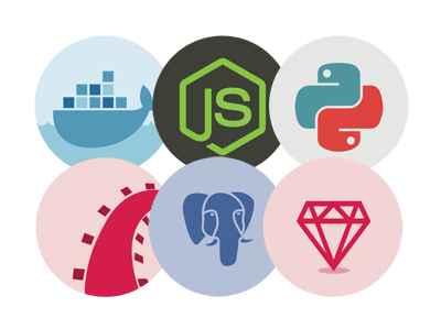 Docker Node Python Rails PHP Ruby