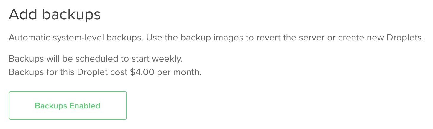 Add backups