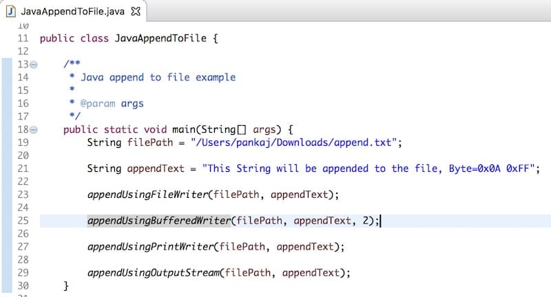 java append to file