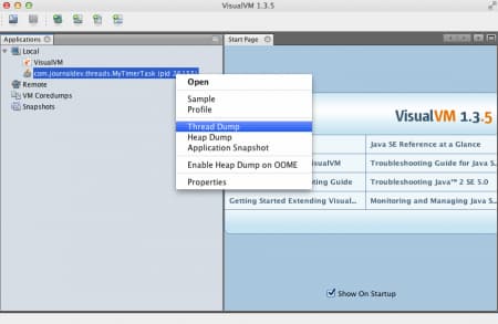 visualvm java thread dump java thread dump, visualvm profiler