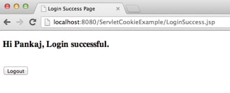 Java Servlet Session Management using Cookies