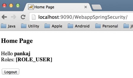 Spring Security Example In Memory