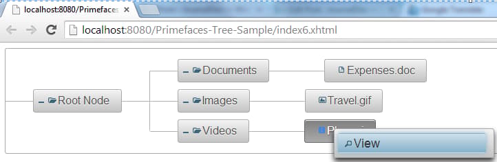 Primefaces Tree - ContextMenu - Display Menu