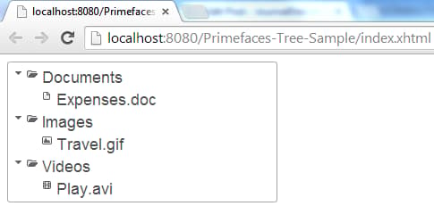 Primefaces Tree, Primefaces TreeNode Types