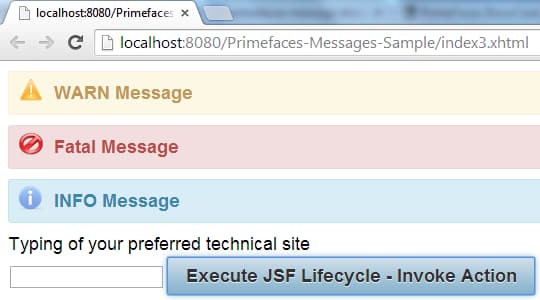 Primefaces Messages - Severity Controlling