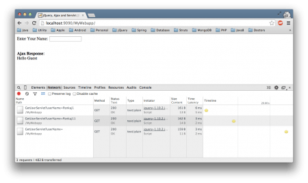 jQuery AJAX Example, Ajax JSP, Ajax servlet, Ajax Java
