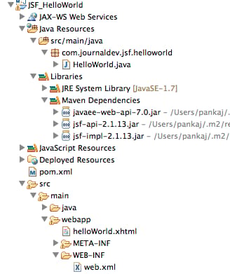 JSF Hello World Eclipse, JSF Tutorial for Beginners