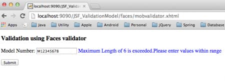 JSF Validation Validator