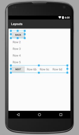 android LinearLayout example