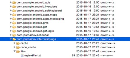 android file storage, internal storage, Android OpenFileOutput