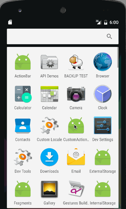 android custom actionbar example