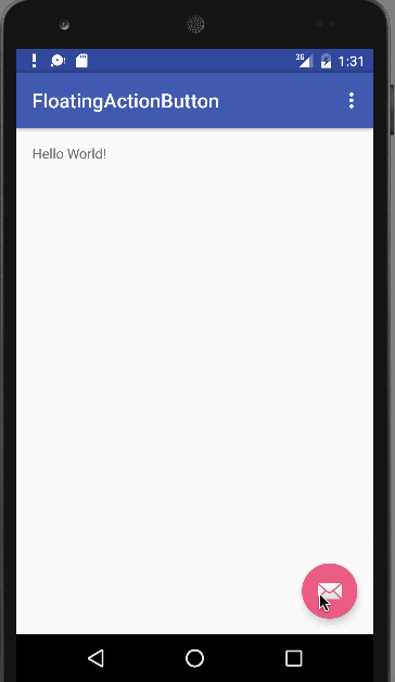 android floating action button example Android FloatingActionButton