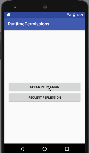 android runtime permissions example