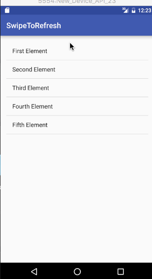 android pull to refresh example