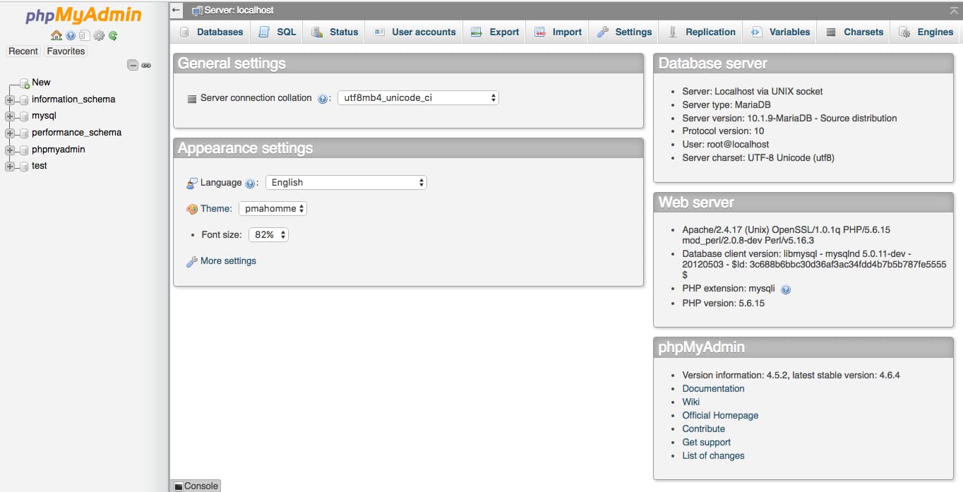 android phpmyadmin