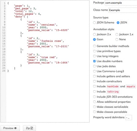 retrofit android example tutorial json schema