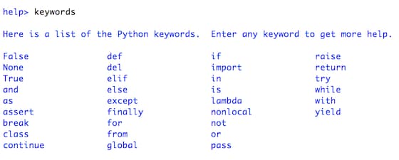 python keywords, keywords in python, python 3 keywords