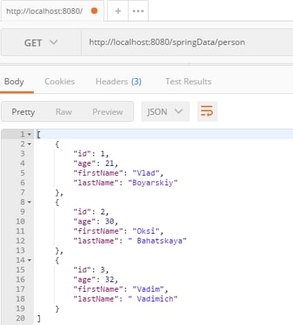 Spring Data JPA Example Read All