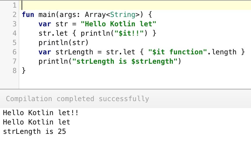 Kotlin let example