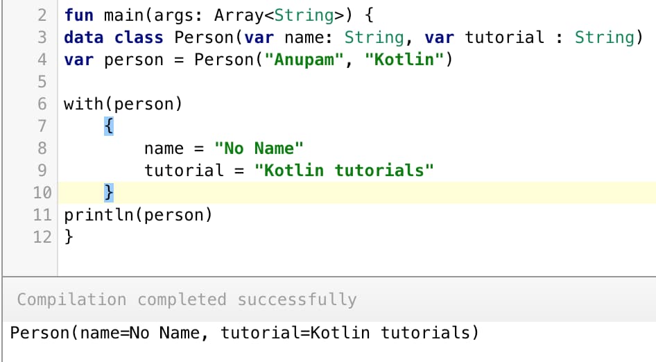 Kotlin with function