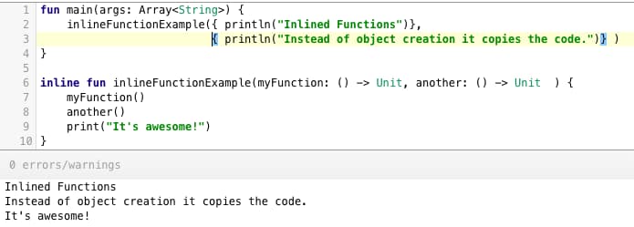 kotlin interview questions inline functions