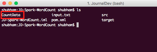 apache spark example output directory