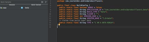 android build config auto generated