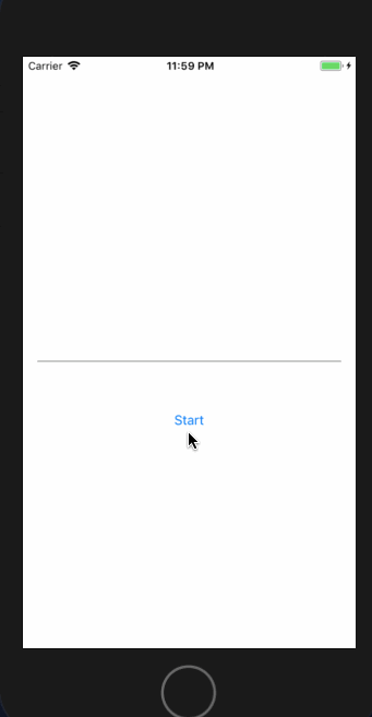 ios progressview output