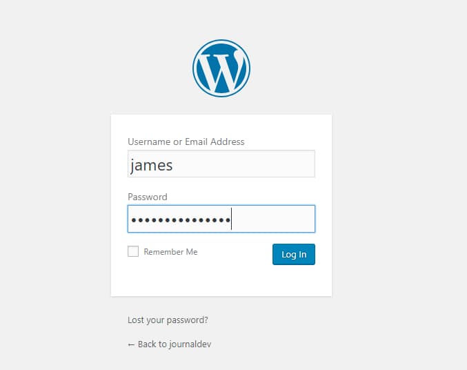 Log In To Wordpress
