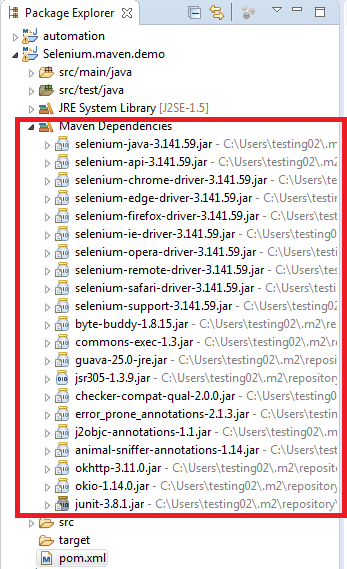 Maven Project Dependencies Maven Project Dependencies